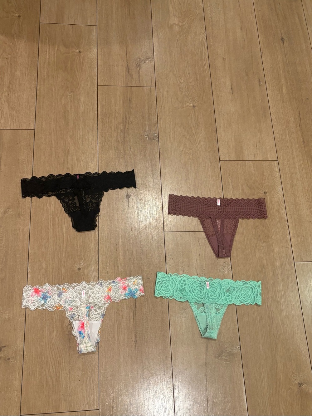 Pink Victoria’s Secret Lace thong Size S